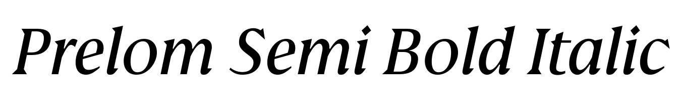 Prelom Semi Bold Italic